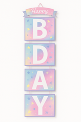 Luminous Iridescent Rainbow Birthday Door Decoration