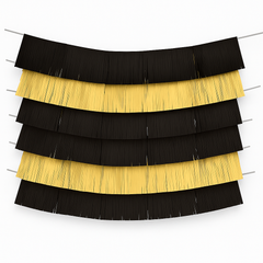 Elegant Black Fringe Backdrop Banner Kit for Any Occasion