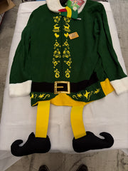Adult Christmas Elf Movie Ugly Sweater & Hat Set - Adult L/XL