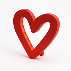 Valentine's Heart LED Hanging Sign