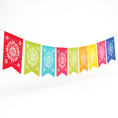 Fiesta Del Sol Flag Pennant Banner - 12 ft Colorful Party Decoration