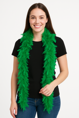 Festive Green Feather Boa - 72" Costume Accessory
