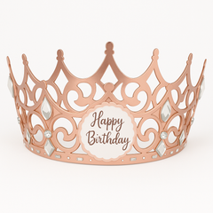 Blush Birthday Crown Headband