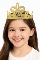 Glittering Disney Princess Tiaras for Kids Birthday Parties, 8-Pack
