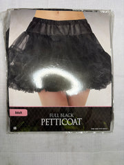 Elegant Black Tulle Petticoat Skirt for Adults - Adult One Size