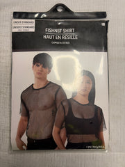 Unisex Fishnet T-Shirt - Black, One Size - Adult One Size