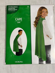 Festive Green Superhero Cape Costume Accessory - One Size