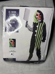 Electrifying Clown Costume with EL Wire for Kids - Child L (12-14)
