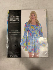 Groovy 60s Floral Mini Dress Costume - Adult 2XL (18-20)
