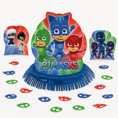 PJ Masks Table Decorating Kit - Catboy, Owlette & Gekko Centerpieces with Confetti