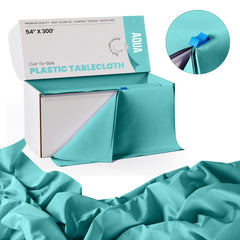 54 in. x 300 Ft. Cut To Size Table Roll | Aqua | Case of 4