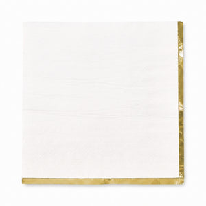 Elegant White Hot Stamped Beverage Napkins - 5 In. X 5 In.