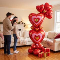 Valentine’s Day Airloonz Stack Heart Metallic Balloon
