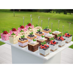 3.6 Oz. Clear Square Mousse Cups | 10 Count