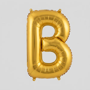 Metallic Gold Letter B Balloon - Air-Filled Foil