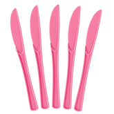 Heavy Duty Cerise Plastic Knives - 50 Ct.