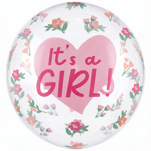 "It's a Girl" Heart-Shaped Foil Balloon
