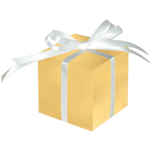Elegant Gold Wedding Favor Boxes - 100 Pack