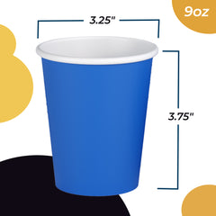9 oz. Dark Blue Paper Cups - 50 Ct.