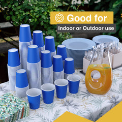 9 oz. Dark Blue Paper Cups - 50 Ct.