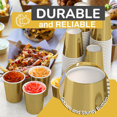 9 oz. Gold Paper Cups - 50 Ct.