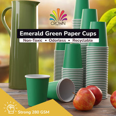 9 Oz. Emerald Green Paper Cups | 50 Count