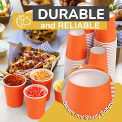 9 oz. Orange Paper Cups - 50 Ct.