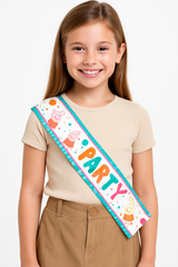 Peppa Pig Confetti Birthday Party Sash