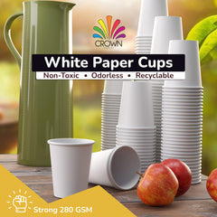9 Oz. White Paper Cups | 50 Count