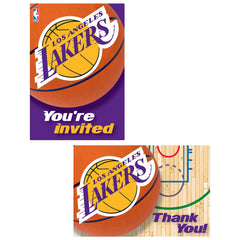 Los Angeles Lakers NBA Invitation & Thank You Card Set
