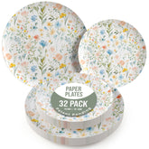 Earthtrends Petite Fleur Design Plates Combo Set 16/16.