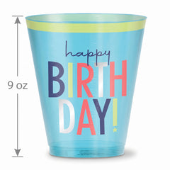 Modern Birthday 9 oz Plastic Tumbler