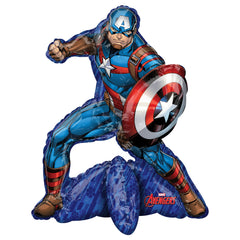 Captain America Avengers Foil Balloon - Air Filled Sitter