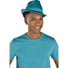 Turquoise Fedora Hat - One Size