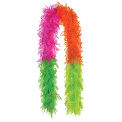 Vibrant Neon Feather Boa - 72" Costume Accessory