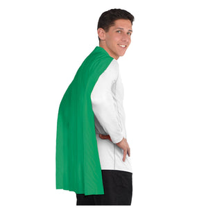 Festive Green Superhero Cape Costume Accessory - One Size
