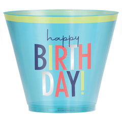 Modern Birthday 9 oz Plastic Tumbler