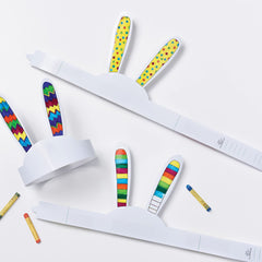 DIY Easter Bunny Ears Coloring Kit - 12 Pack