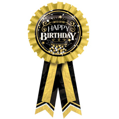 "Better with Age" Birthday Award Ribbon - Black/Gold