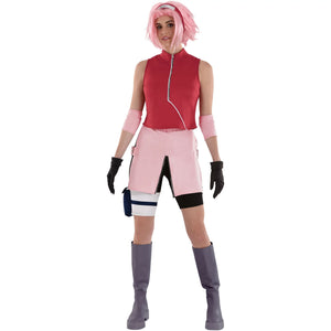 Sakura Haruno Naruto Cosplay Costume for Women - Halloween Special - Adult One Size