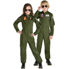 Top Gun Maverick Child Costume - Flight Suit for Halloween