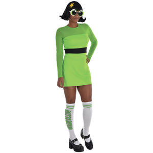 Women's Buttercup Costume - Powerpuff Girls Halloween Outfit (S/M)