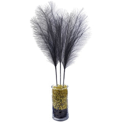 Elegant Black Faux Feather Centerpiece Set - 3 Pack