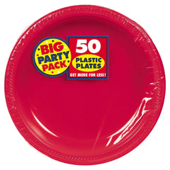Big Party Pack Plastic Dinner Plates, 10.25-in, 50-pk - 10.25 in.