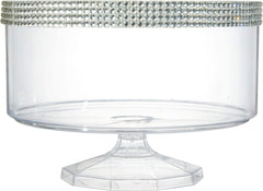 Elegant Clear Plastic Rhinestone Trifle Container - 80 oz