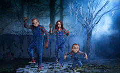 Women's Chucky Halloween Costume with Overalls & Mask - Child's Play Inspired