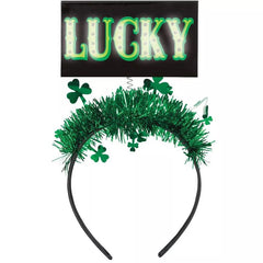 Lucky Light-Up Shamrock Headband for St. Patrick's Day