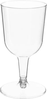 Clear Plastic Wine Glasses, 5.5 oz, 32-Pack - Perfect for Parties!