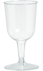 Clear Plastic Wine Glasses, 5.5 oz, 32-Pack - Perfect for Parties!