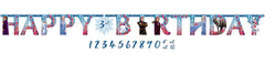 Disney Frozen 2 Customizable Birthday Banner with Anna, Elsa, and Olaf